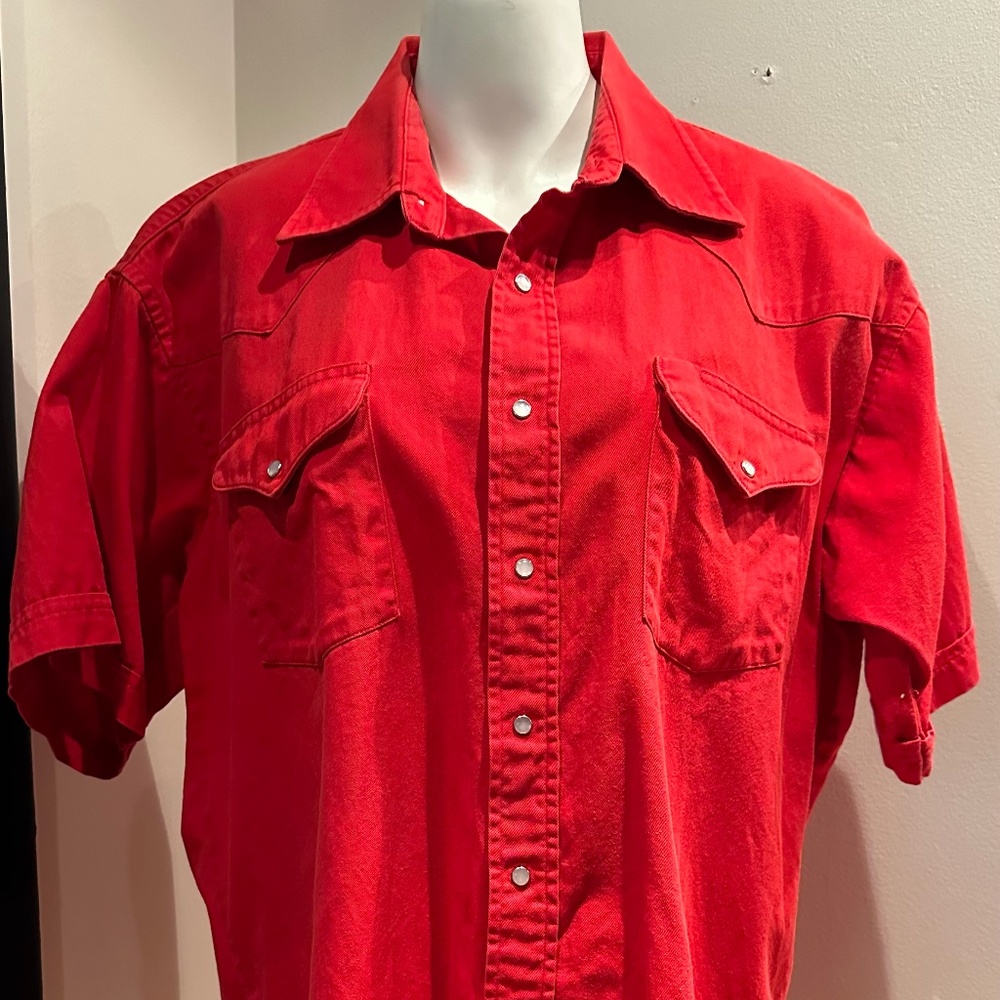 Vintage Mens Size XL Old El Passo S/S Button Up Pearl Snaps